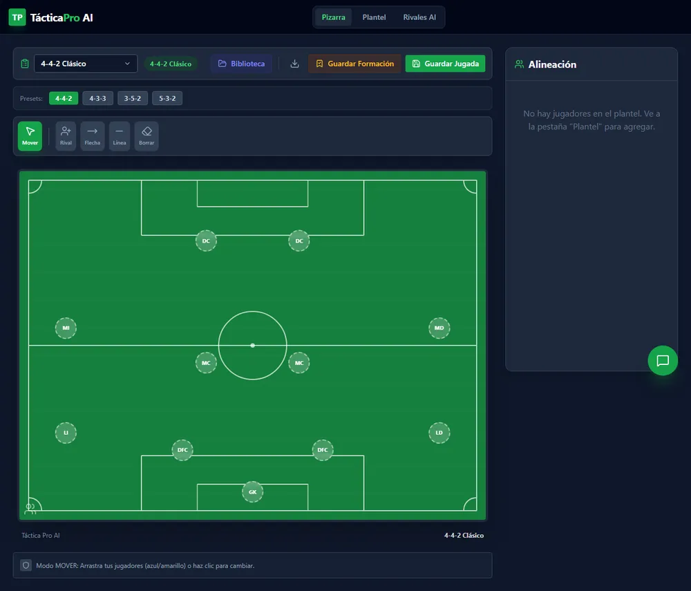 Screenshot del proyecto Pizarra